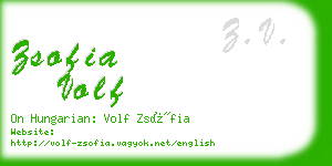 zsofia volf business card